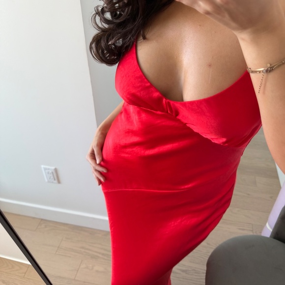 Frank & Oak midi red dress - Picture 2 of 4